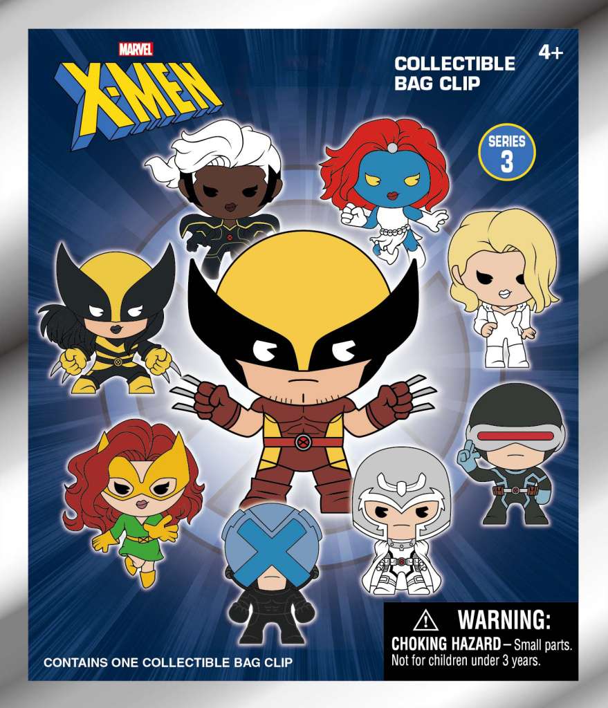 X-Men Classic S3 Bag Clip Blind Box Display (24 stycken) monogram