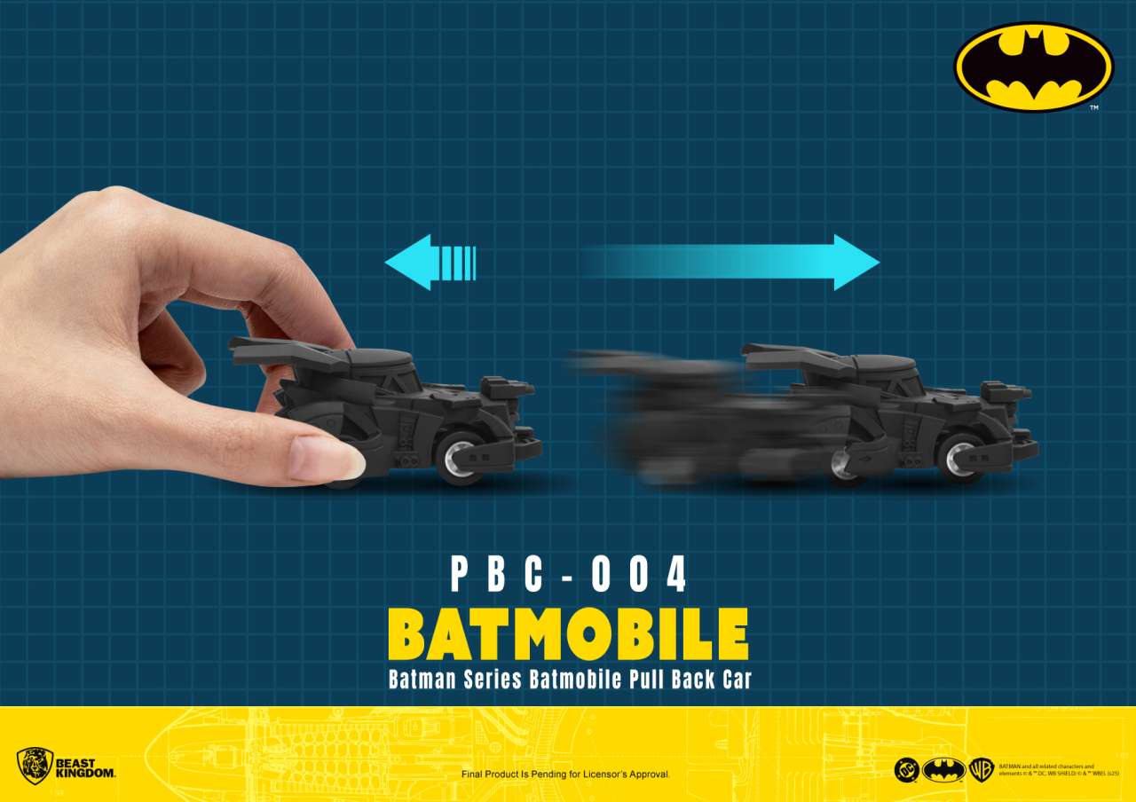 Batman Batmobile Pull Back Bil Blind Box Set (6) beast kingdom