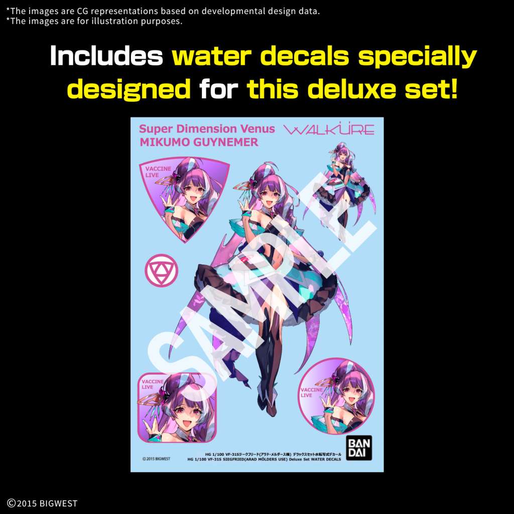 HG VF-31S Siegfried Arad Moulders DLX Set 1/100 bandai model kit gunpla