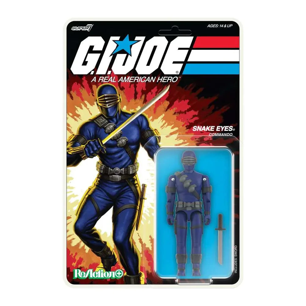 G.I. Joe W03 Snake Eyes (Tecknad) ReAction+ Figur - Robotto