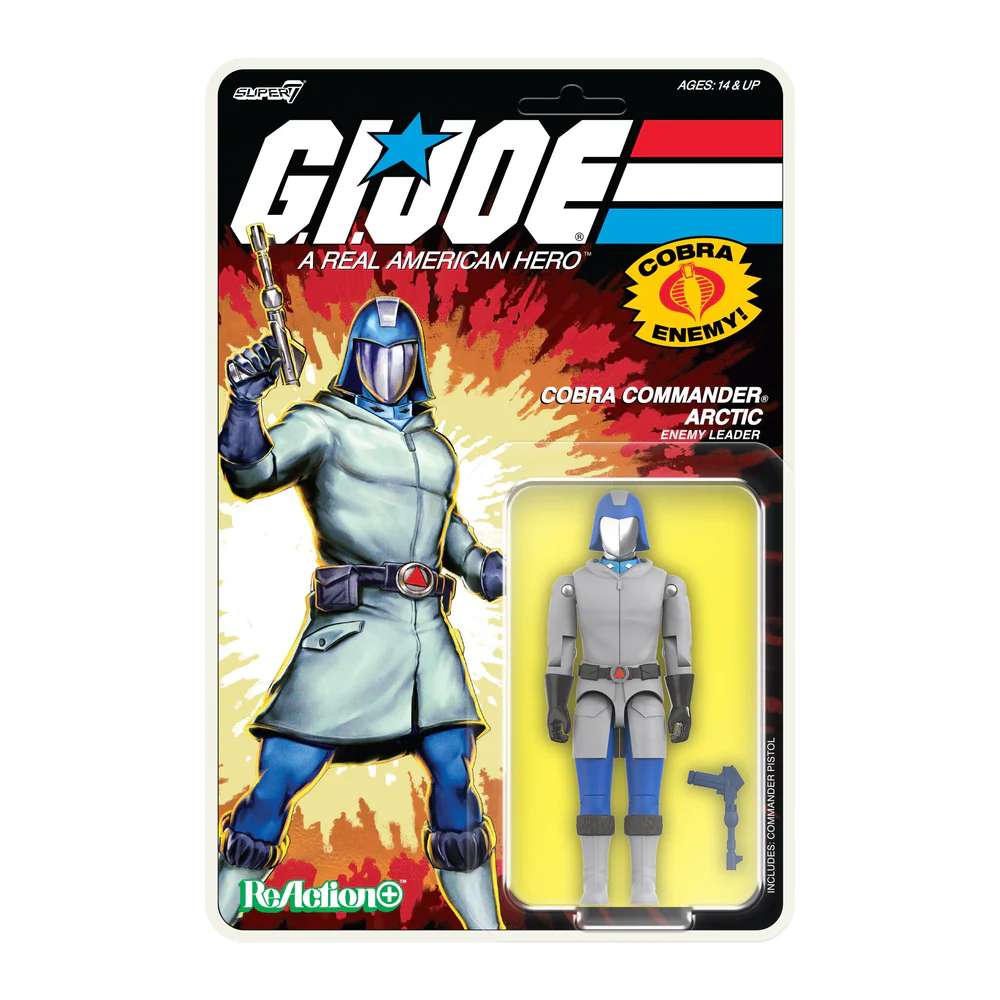 G.I. Joe W03 Arctic Cobra Commander (Tecknad) ReAction+ Figur super 7