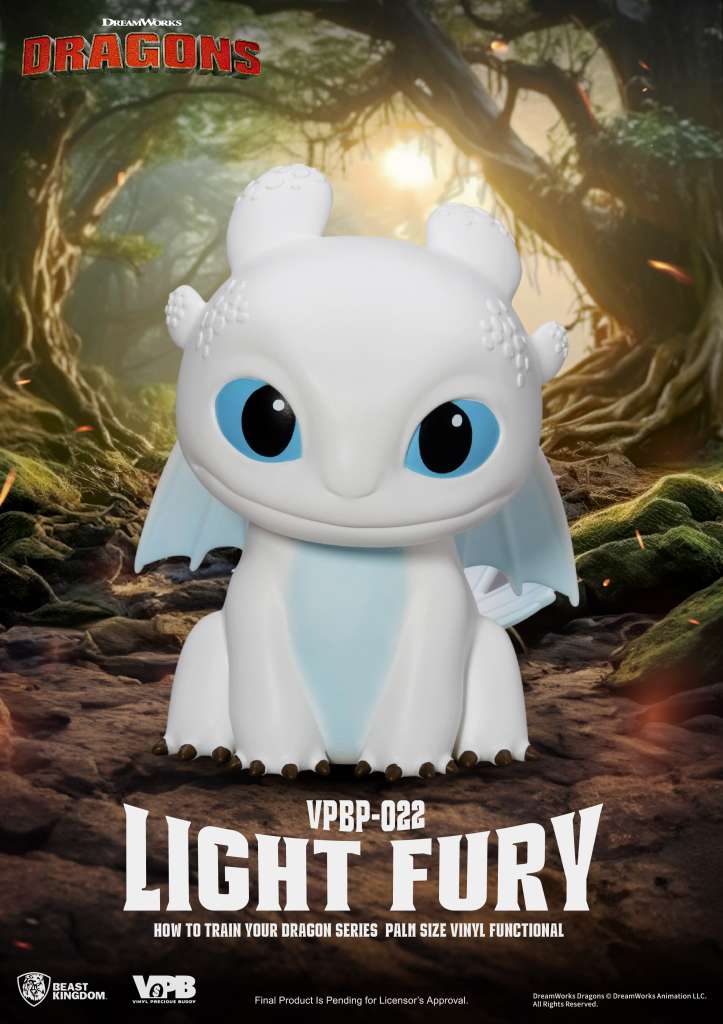 How to Train Your Dragon Light Fury Palm Size Vinyl Bank beast kingdom