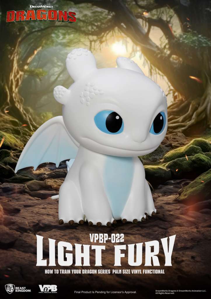 How to Train Your Dragon Light Fury Palm Size Vinyl Bank beast kingdom