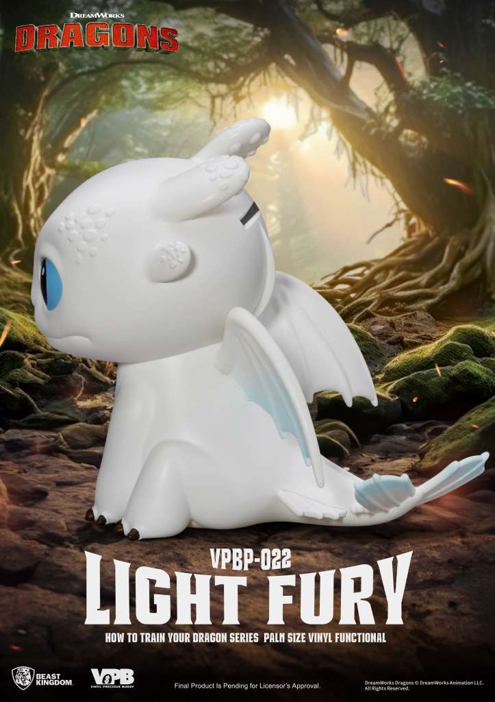 How to Train Your Dragon Light Fury Palm Size Vinyl Bank beast kingdom