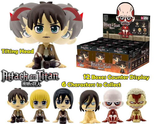 Attack on Titan - Bobble Head - Blind Boxes Counter Display (12 enheter) - Robotto