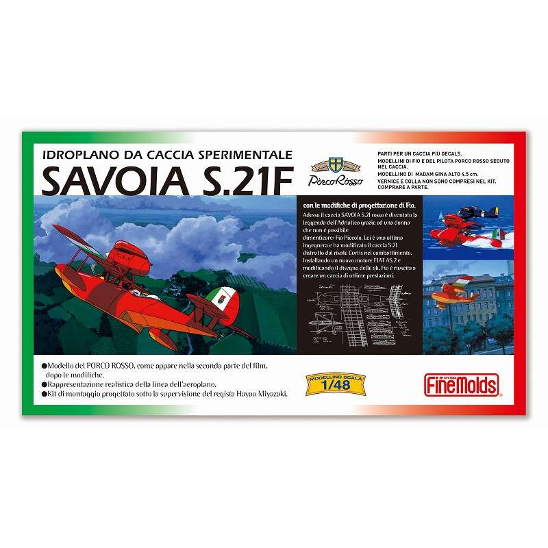 Porco rosso savoia s.21f version 2 + fig. gina 1/48 modellkit