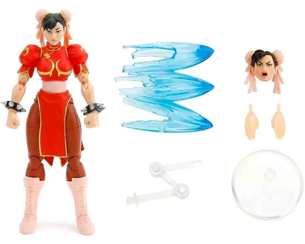 Street Fighter 2: Chun-Li Röd Klänning - De Luxe Action Figur 1:12 jada toys