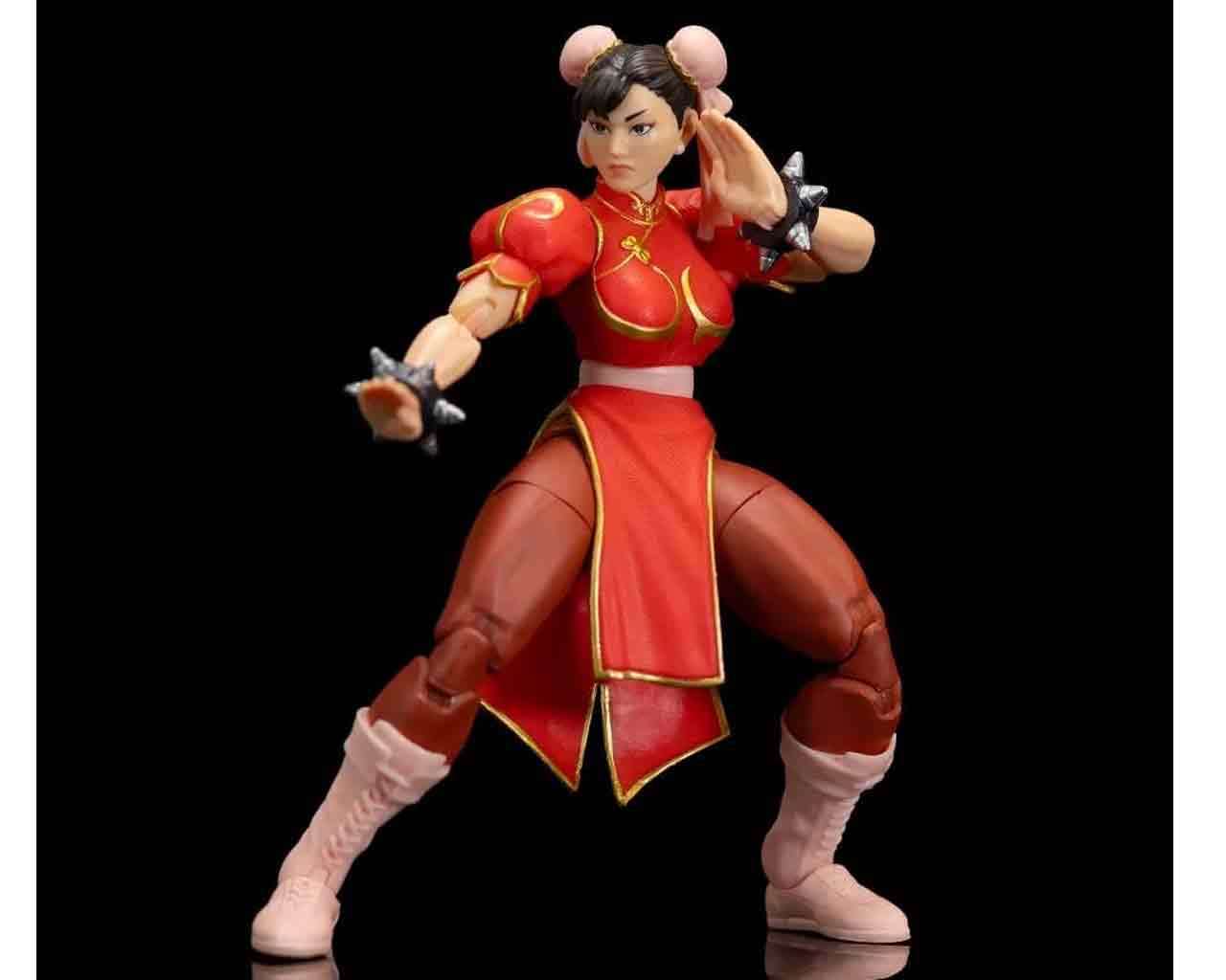 Street Fighter 2: Chun-Li Röd Klänning - De Luxe Action Figur 1:12 jada toys