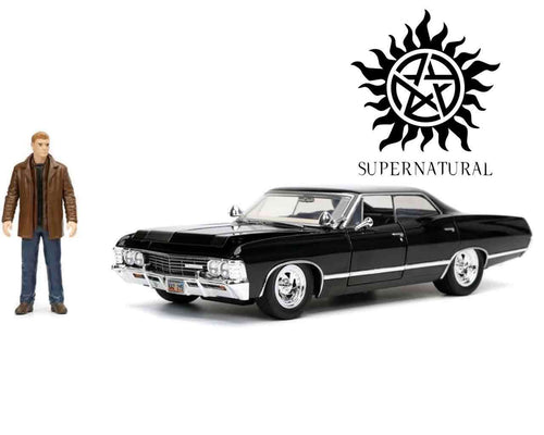 Supernatural - 1967 Chevrolet Impala med Dean Winchester - 1:24 Die-Cast Modell jada toys