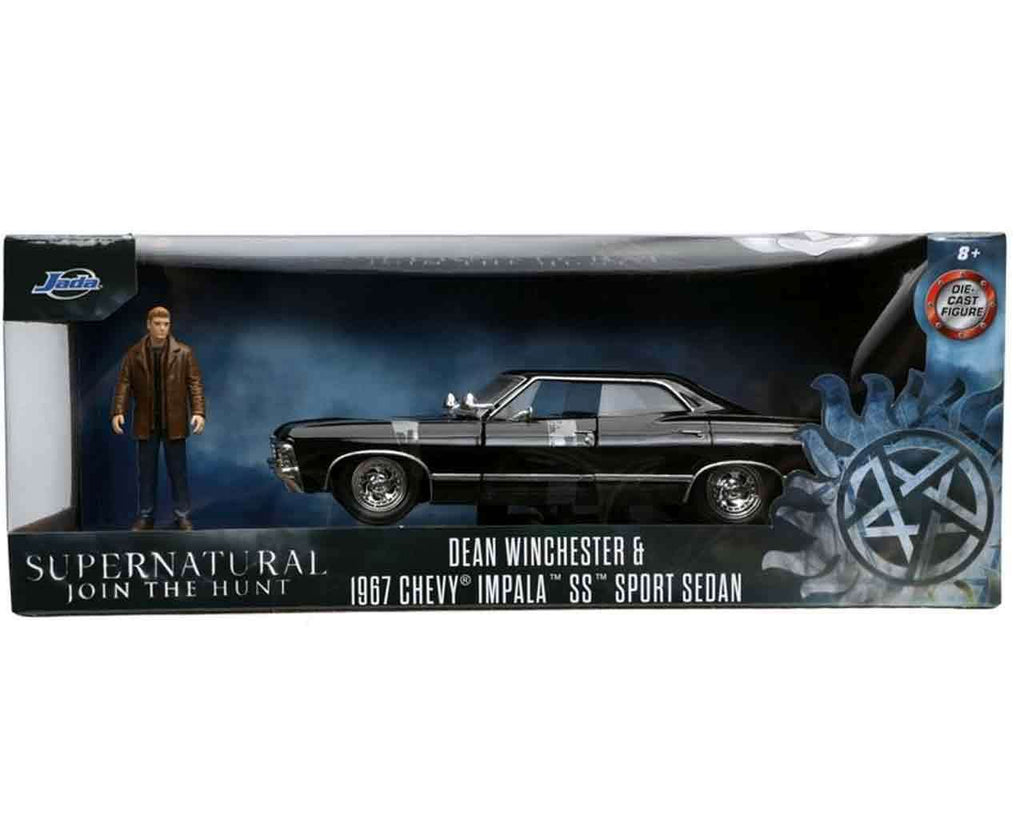 Supernatural - 1967 Chevrolet Impala med Dean Winchester - 1:24 Die-Cast Modell jada toys