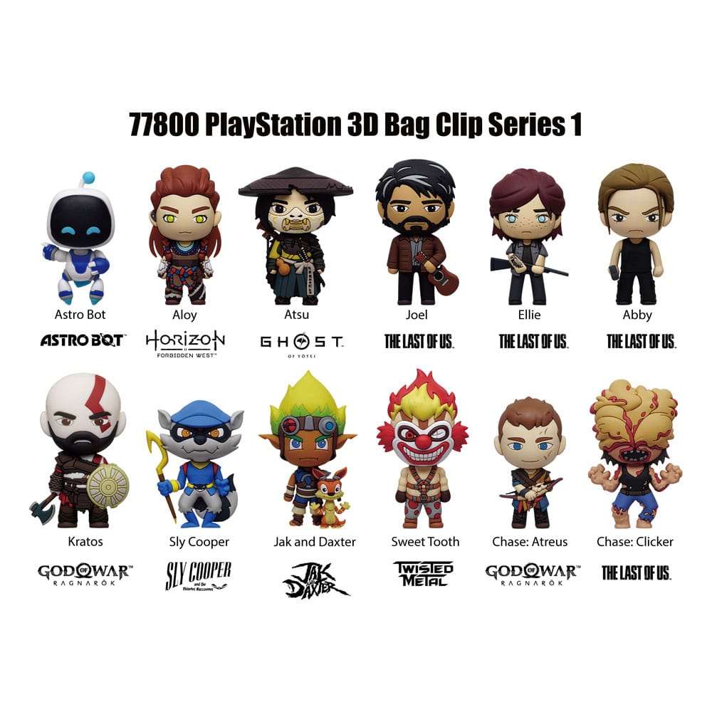 Playstation S1 Bag Clip Blind Box Display (24) monogram