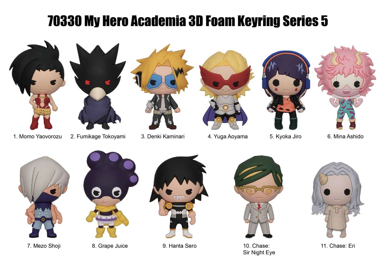 My Hero Academia Series 5 Bag Clip Blind Box Display (24) Robotto