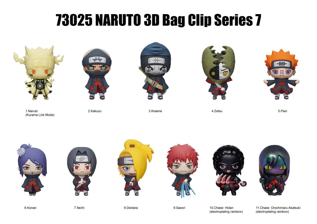 Naruto 3D S7 Bag Clip Blind Box Display (24) monogram