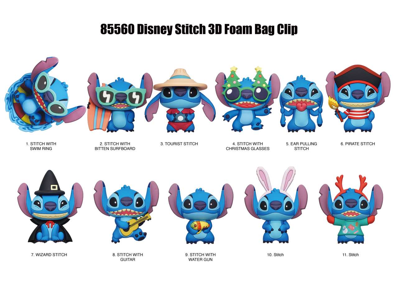 Stitch in kostym exc 3 bag clip blind box display (24) monogram