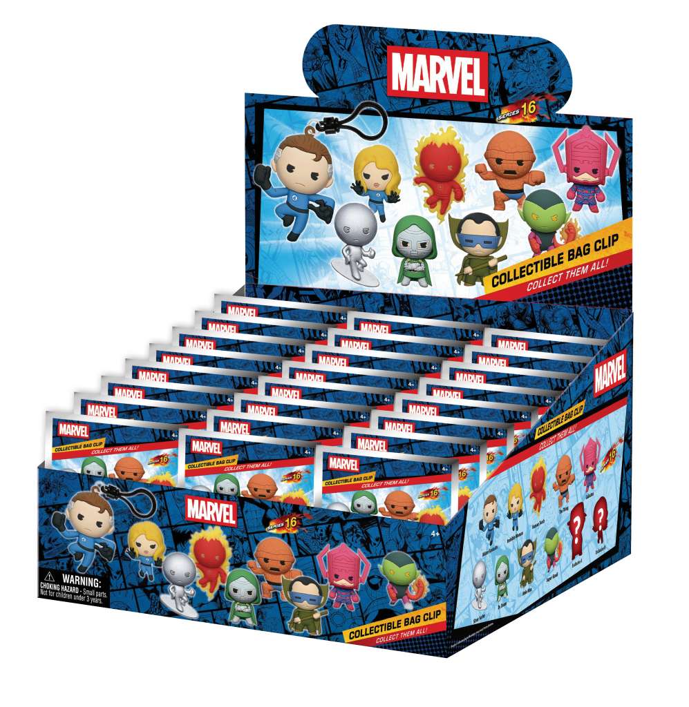 Fantastic Four Classic Bag Clip Blind Box Display (24) monogram