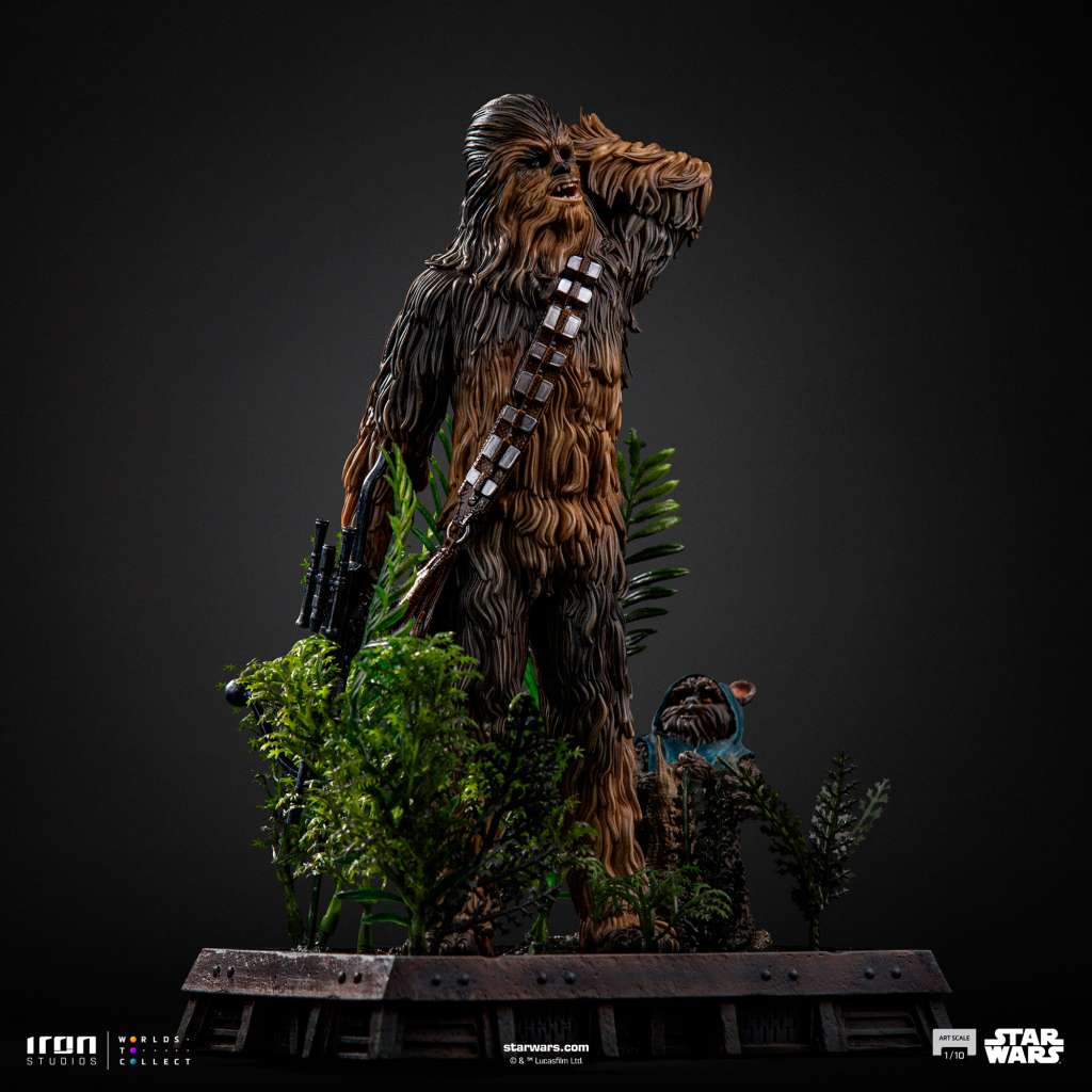 Star Wars Chewbacca och Tokkat 1/10 Staty iron studios