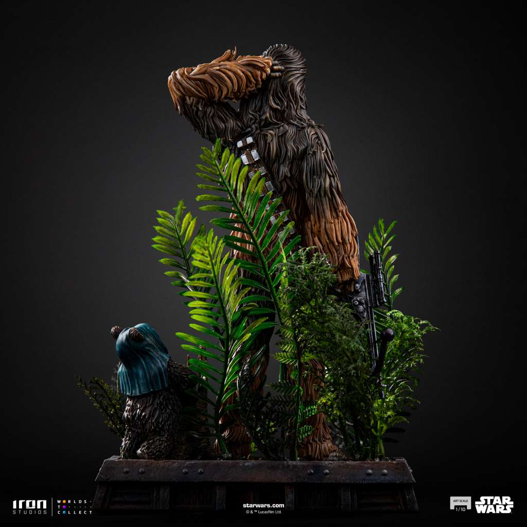 Star Wars Chewbacca och Tokkat 1/10 Staty iron studios