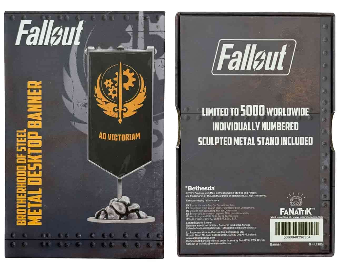 Fallout Brotherhood of Steel Metallbanner fanattik