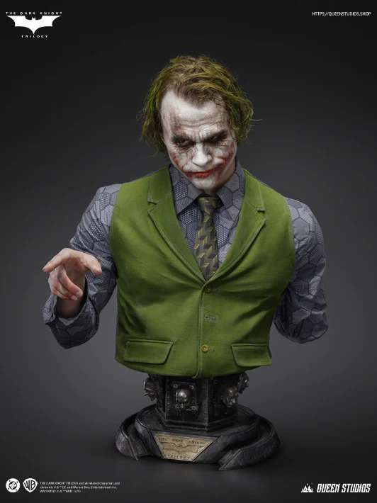 The Dark Knight Joker Livsstorlek Bust queen studios