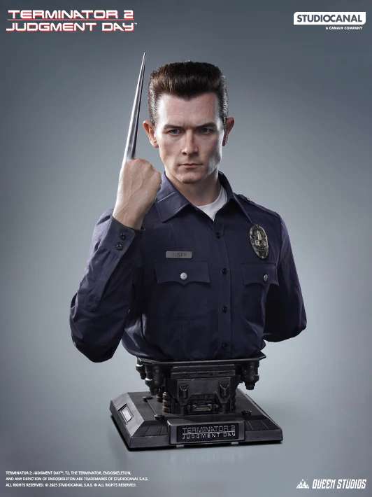 Terminator 2 T-1000 Livsstorlek Bust - Samlarobjekt queen studios