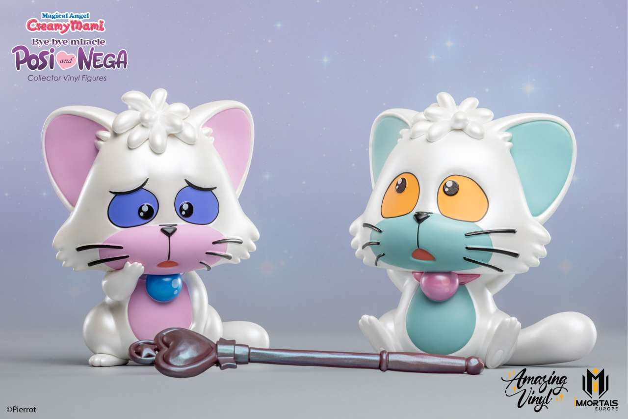 Magiska Angel Creamy Mami Posi och Nega Bye Bye Miracle Vinyl Pearl Exclusiva Figurer immortals collectibles