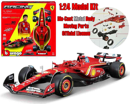 Ferrari F1 SF-24 - N.16 Charles Leclerc med hjälm - Modellkit 1:24 bburago