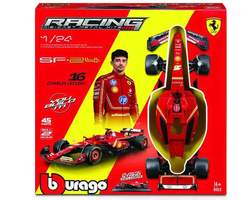 Ferrari F1 SF-24 - N.16 Charles Leclerc med hjälm - Modellkit 1:24 bburago