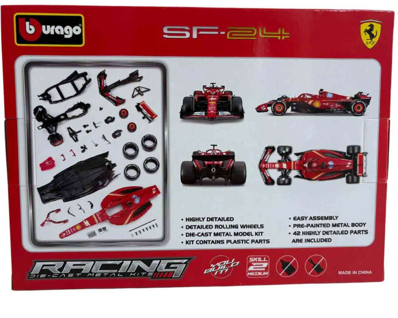Ferrari F1 SF-24 - N.16 Charles Leclerc med hjälm - Modellkit 1:24 bburago