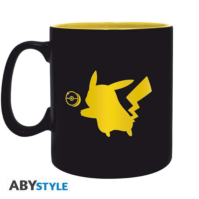 Pokemon Pikachu Svart Ikon Mugg abystyle studio