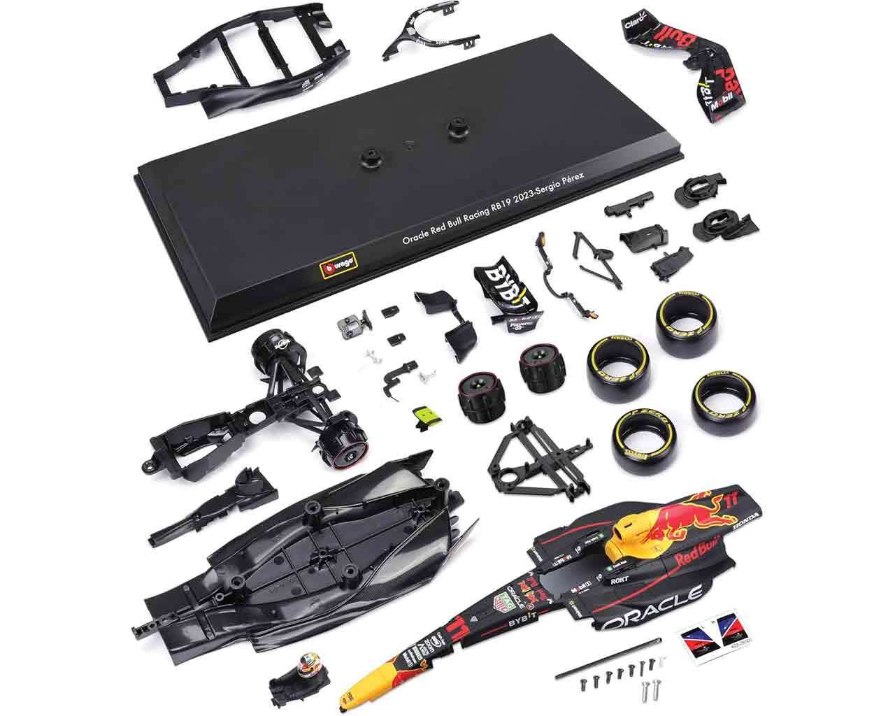 Red Bull F1 RB19 - Max Verstappen med hjälm - Modellkit 1:24 bburago