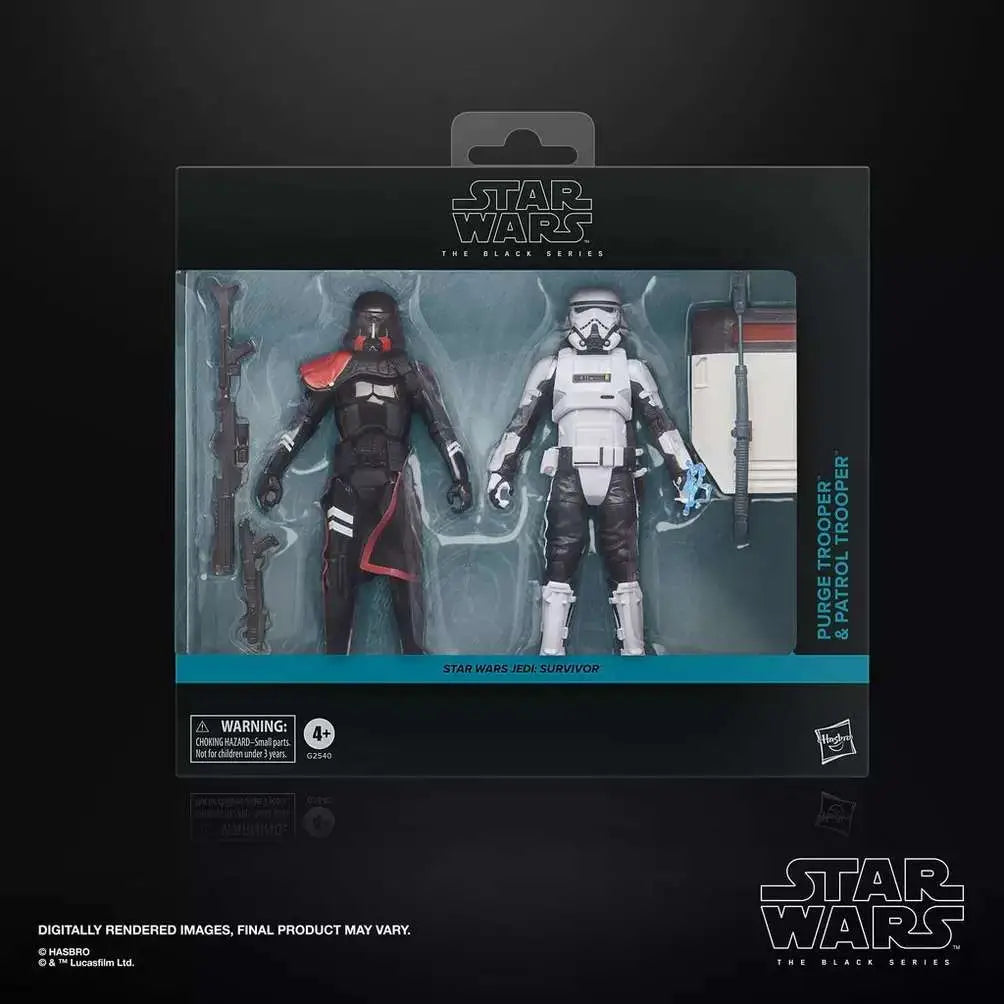 Star Wars The Black Series Jedi Survivor Purge Trooper and Patrol Trooper actionfigur