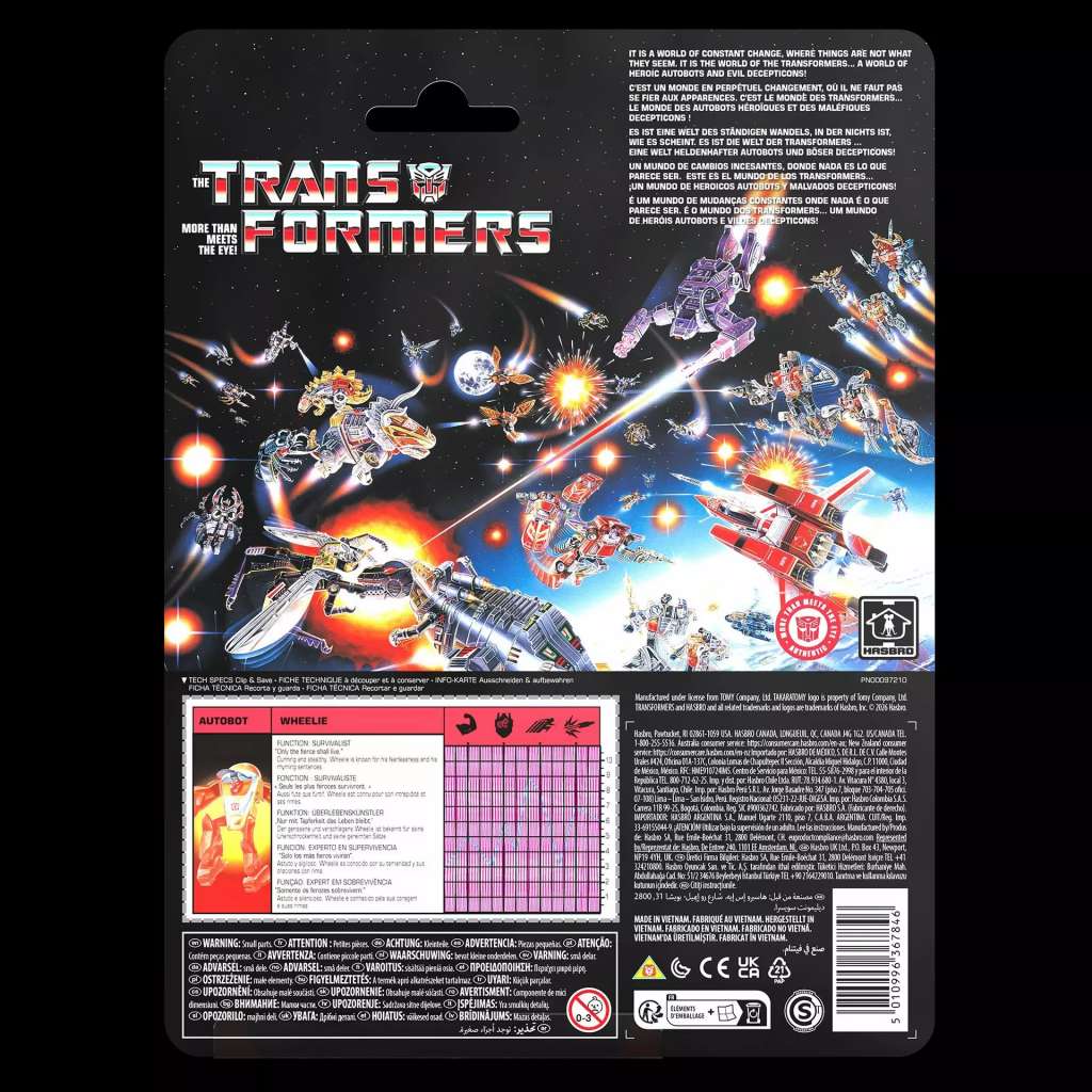 Transformers Retro G1 Autobot Wheelie Actionfigur hasbro