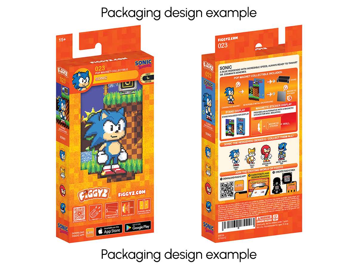 Sonic the Hedgehog Modern Silver FiGGYZ Pop Samlar Magnet