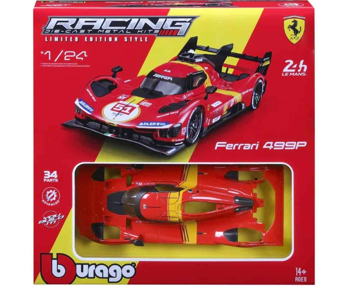 Ferrari 499p lmh (2023 24h le mans mästare) - modellkit 1:24