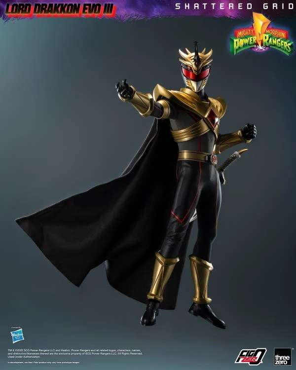 Mmpr Shattered Grid Lord Drakkon Evo III 1/6 AF - Samlarfigur threea toys/threezero