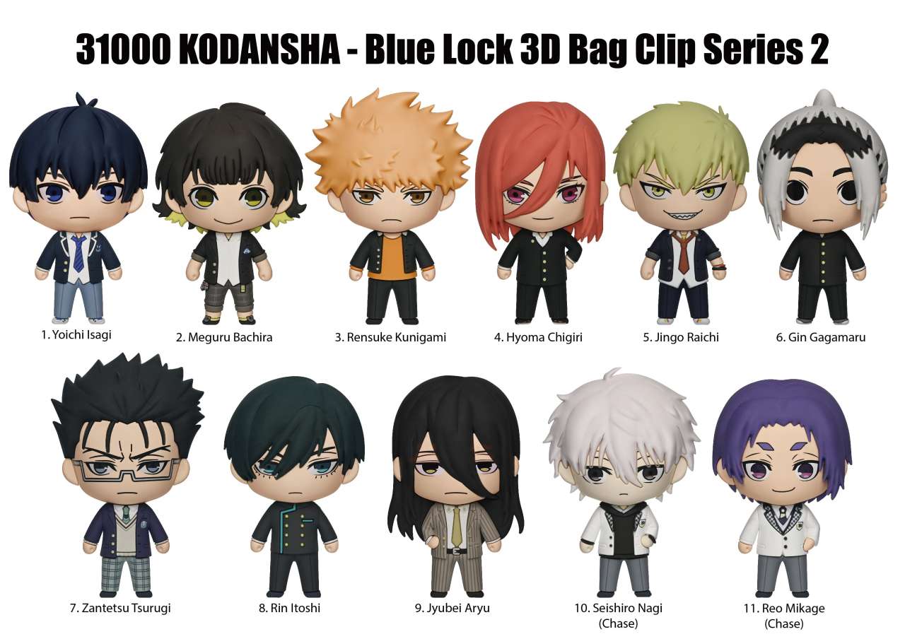 Blue Lock S2 Bag Clip Blind Box Display (24) monogram