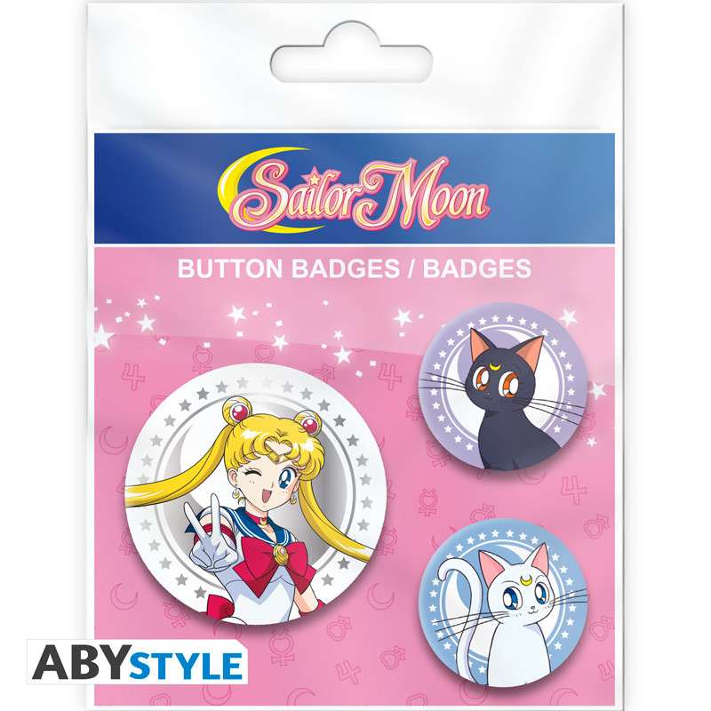 Sailor Moon Luna Artemis & Sailor Moon Pin - Badges för Fans abystyle studio