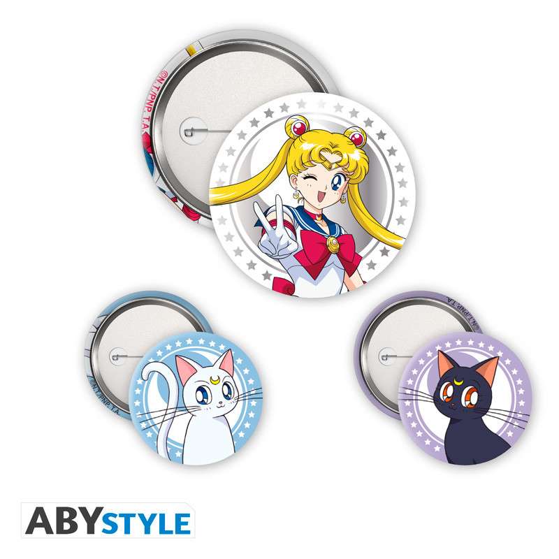 Sailor Moon Luna Artemis & Sailor Moon Pin - Badges för Fans abystyle studio
