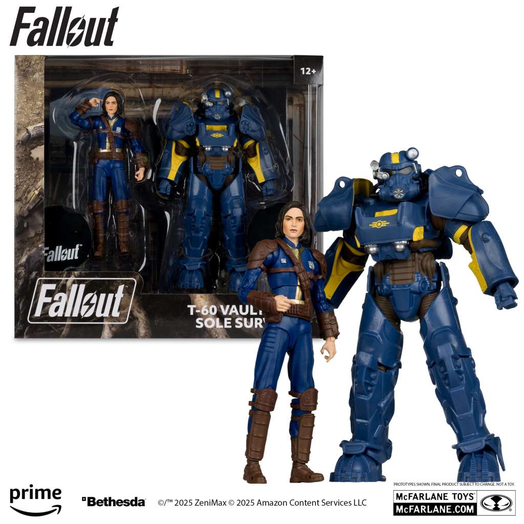 Fallout 76 T-60 Vault Tec och Sole Survivor Actionfigur 2-pack mcfarlane toys 2025
