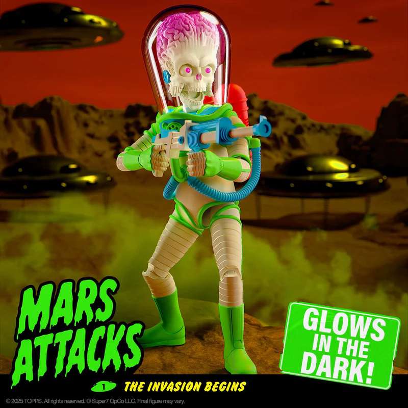Mars Attacks ULTIMATES! Wave 02 - Martian Invasion Begins Glow in the Dark super 7