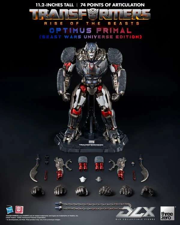 Transformers: Rise of the Beasts DLX Optimus Primal Beast Wars Figur threea toys/threezero