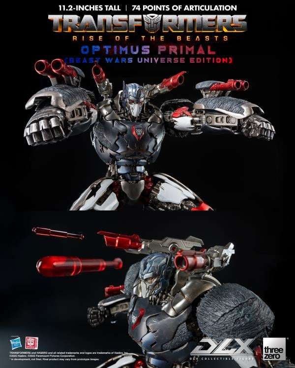 Transformers: Rise of the Beasts DLX Optimus Primal Beast Wars Figur threea toys/threezero
