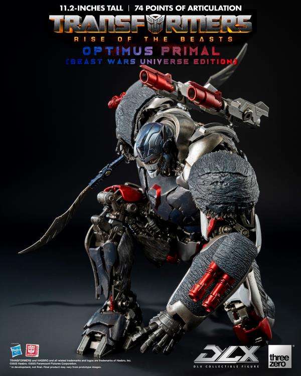 Transformers: Rise of the Beasts DLX Optimus Primal Beast Wars Figur threea toys/threezero