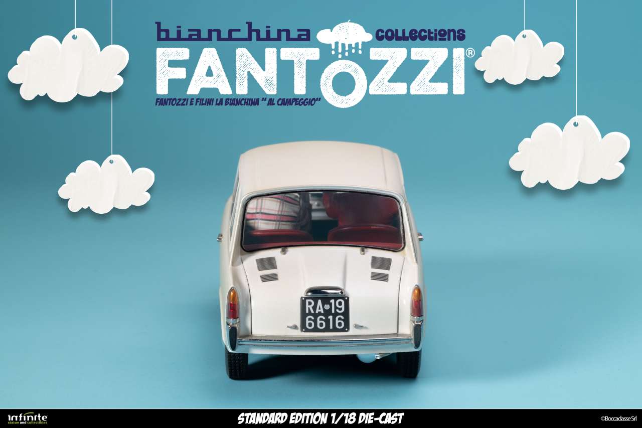 Fantozzi e filini la bianchina al campeggio 1/18 die-cast standard edition infinite statue