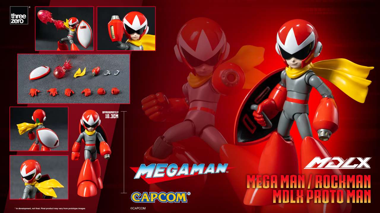 Mega Man MDLX Proto Man Action Figur threea toys/threezero
