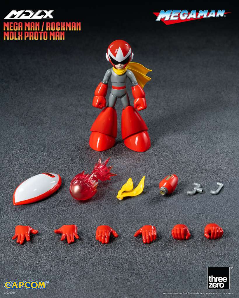 Mega Man MDLX Proto Man Action Figur threea toys/threezero