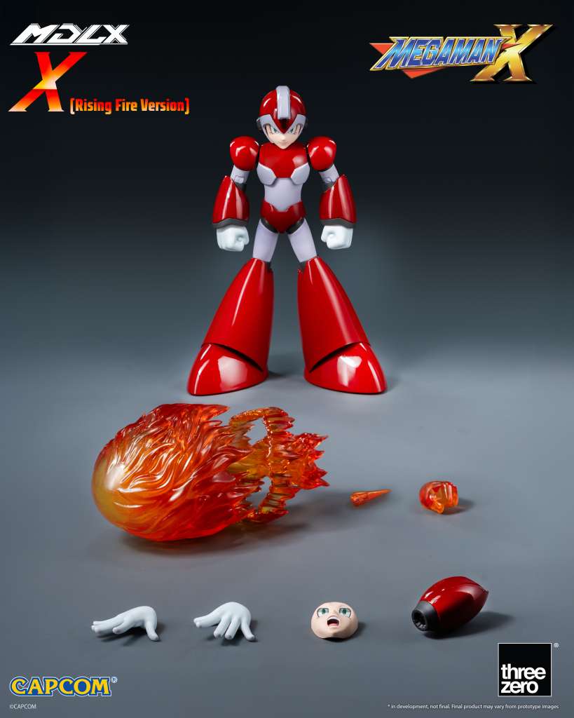 Mega Man X MDLX X Rising Fire Version Action Figur threea toys/threezero