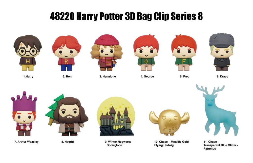 Harry Potter S8 Bag Clip Blind Box Display (24) monogram