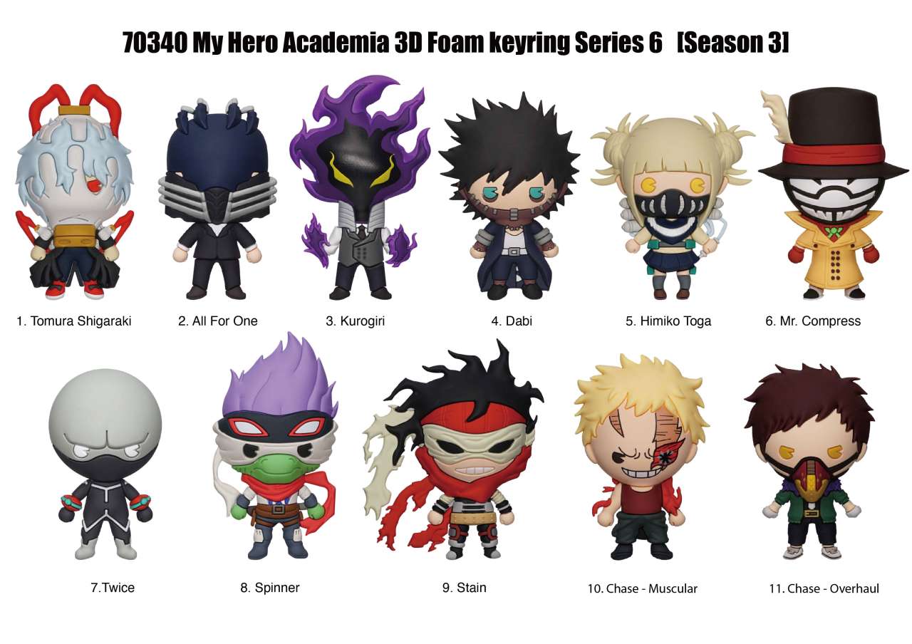 My Hero Academia S6 Bag Clip Blind Box Display (24) monogram