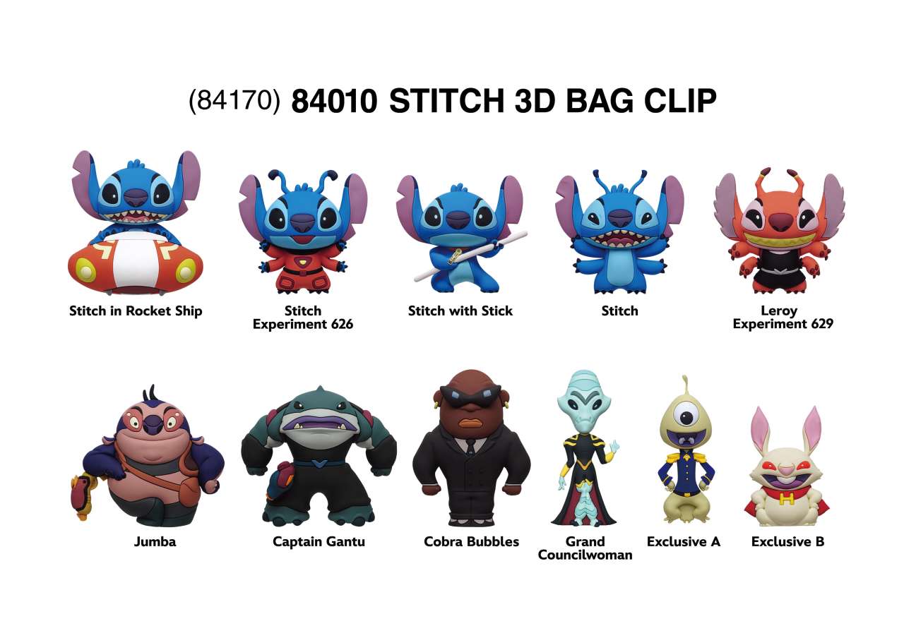Stitch i rymden bag clip blind box display (24) monogram